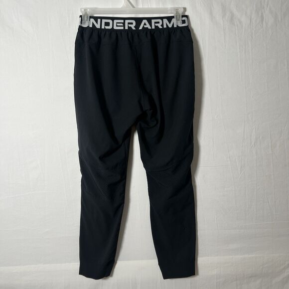 Under Armour Womens M Black Athletic Workout Training Pull on Lightweight Pants - Picture 3 of 10